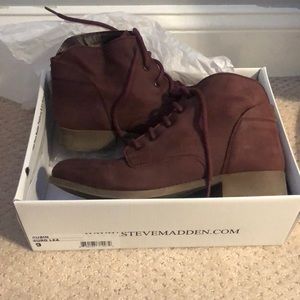 Burgundy Steve Madden boots